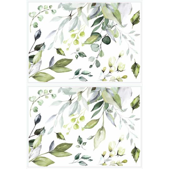 RoomMates Hanging Watercolor Leaves Peel & Stick Giant Decals